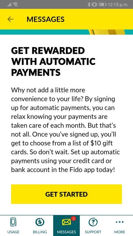 fido automatic payment